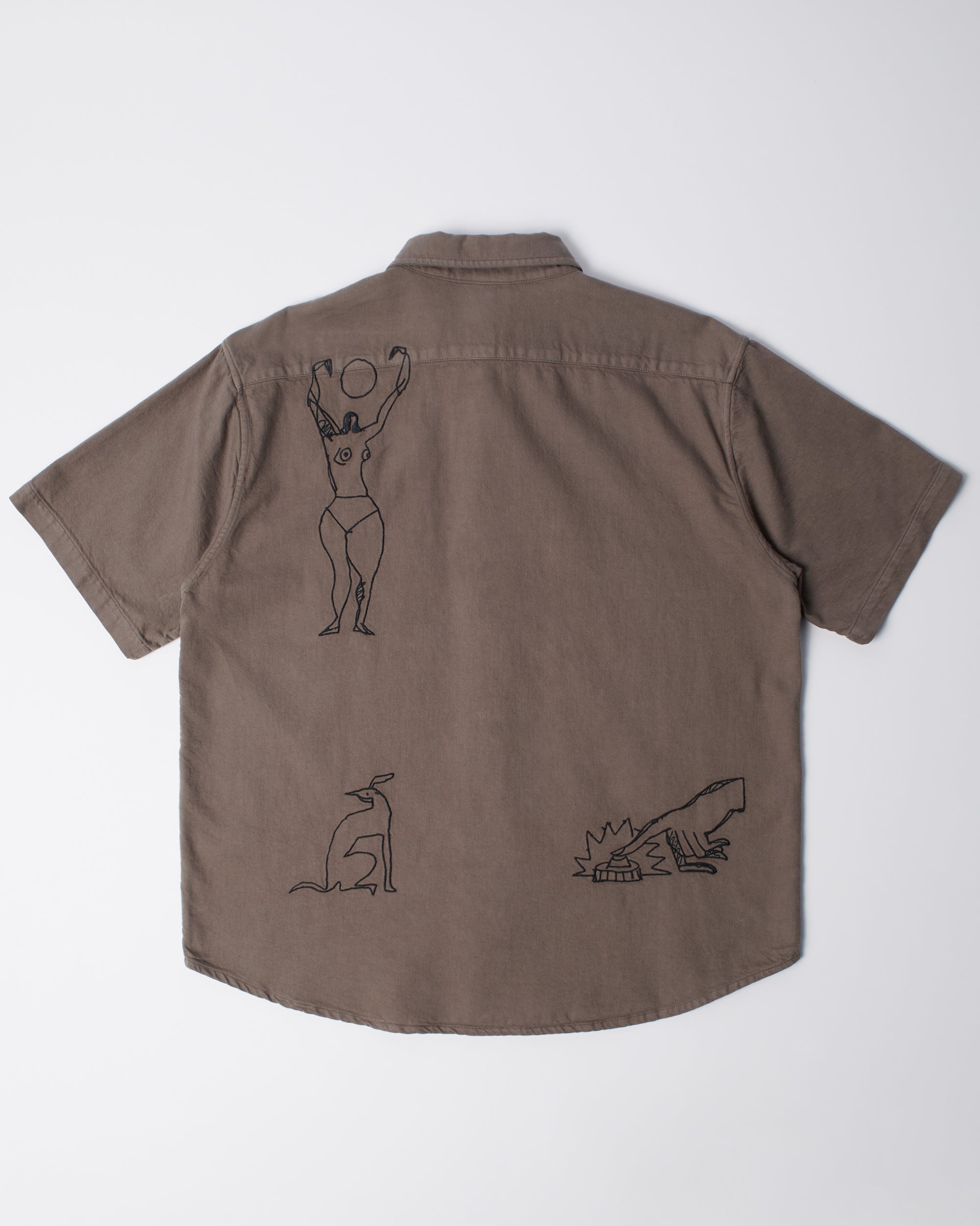 Crooked face short sleeve shirt – by Parra USA