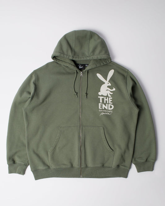 End the bunny zip hooded sweatshirt